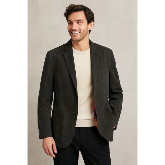 KROON Men's Sport Coat Modern Heritage Minimal Luxe Subtle Pinstripe 42 Long